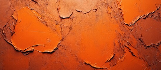 Poster - Texture of vibrant orange layers with deep rich dark brown background, creating a striking visual contrast, perfect for design and art applications.