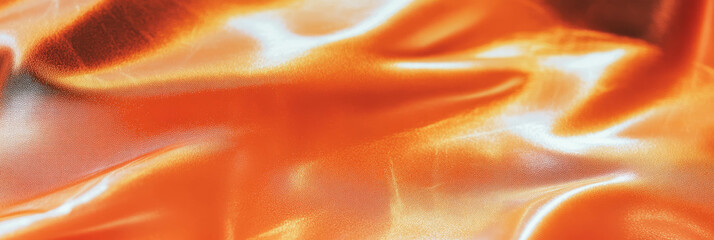 Poster - Bright orange leather with coarse grain and warm lighting for elegant banner design