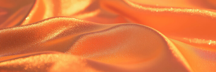 Poster - Warm orange leather texture with coarse grain and visible pores enhances a vibrant background