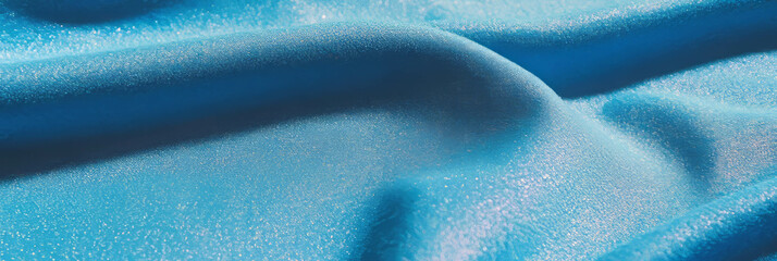 Poster - Exploring the rich texture of powder blue suede in soft lighting