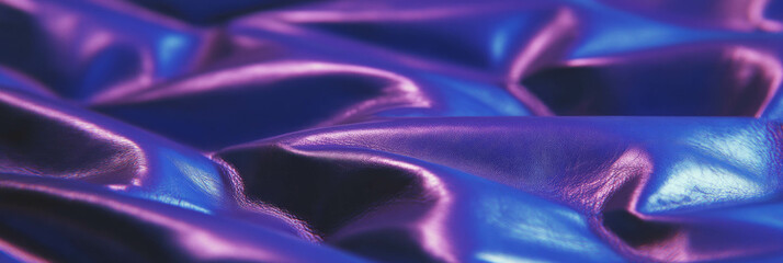 Poster - Elegant purple leather fabric with fine grain and subtle texture under cool lighting display