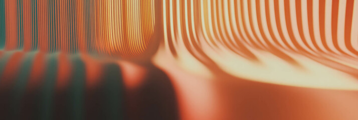 Poster - Abstract textures of ribbed rubber and polished wood in warm lighting