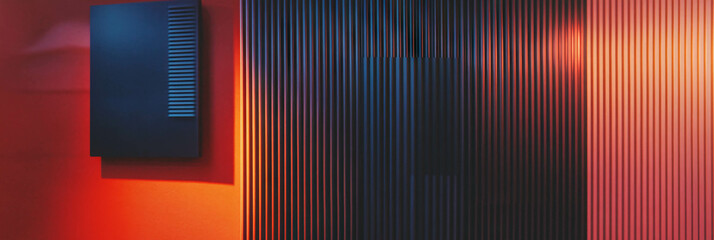 Poster - Stylish interior wall featuring ribbed rubber and textured plastic accents in vibrant colors