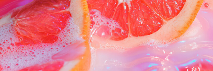 Poster - Creating unique ripples with rice milk and fresh grapefruit segments
