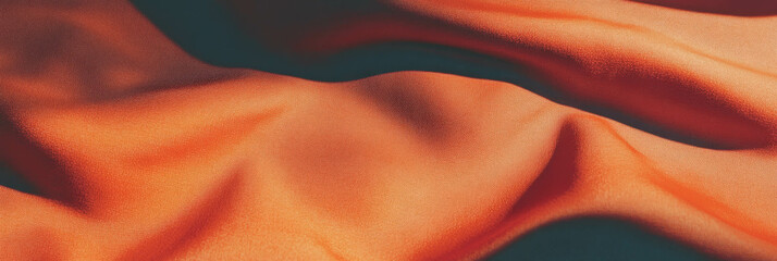 Poster - Rust brown suede texture showcasing intricate folds and shadows in soft lighting