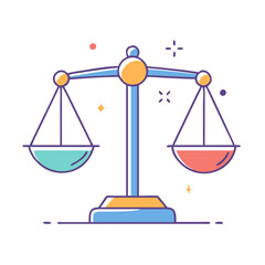 Poster - balance scale icon, balance scale vector illustration-simple illustration of balance scale, perfect for balance scale logos and icons