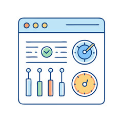 Poster - controls dashboard icon, controls dashboard vector illustration-simple illustration of controls dashboard, perfect for controls dashboard logos and icons