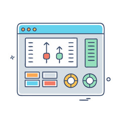 Poster - controls dashboard icon, controls dashboard vector illustration-simple illustration of controls dashboard, perfect for controls dashboard logos and icons