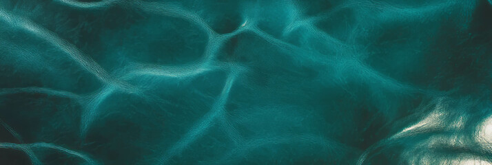 Aufkleber - Teal blue leather background with coarse grain and visible textures for modern designs