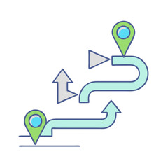Poster - escalation path icon, escalation path vector illustration-simple illustration of escalation path, perfect for escalation path logos and icons