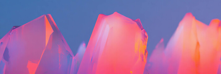 Poster - Vibrant abstract crystal flares presenting irregular shapes and striking color gradients