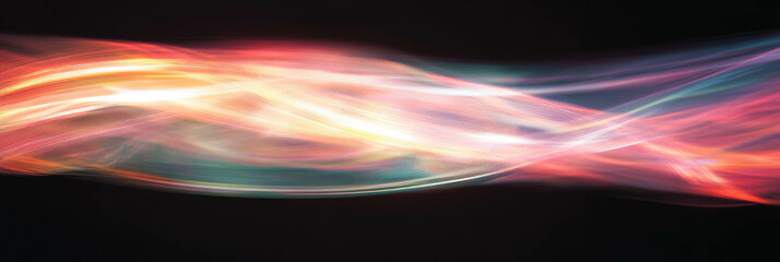 Aufkleber - Swirling crystal flares create vibrant color transitions in abstract texture design
