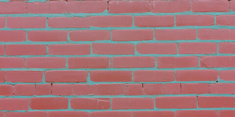 Poster - Antique matte oxidized silver wall texture combined with scratch textured brick surface