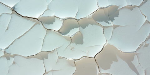 Poster - antique silver wall texture with cracked surface and light grey details