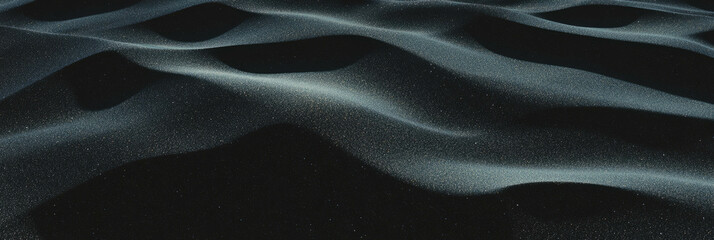Poster - Exploring the unique texture of black sand mixed with fine volcanic dust in a serene landscape