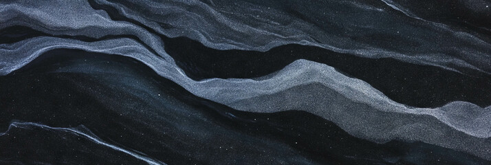 Aufkleber - Unique texture of black sand and fine ash creating a velvety surface in natural landscape