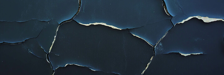 Aufkleber - Texture of a chipped black wall showcasing dark grey markings and cracked paint details