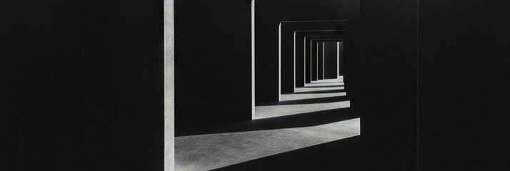 Poster - Exploring the depth and dynamics of a textured black wall with subtle grey nuances