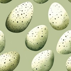 Wall Mural - A pattern of eggs with spots on them