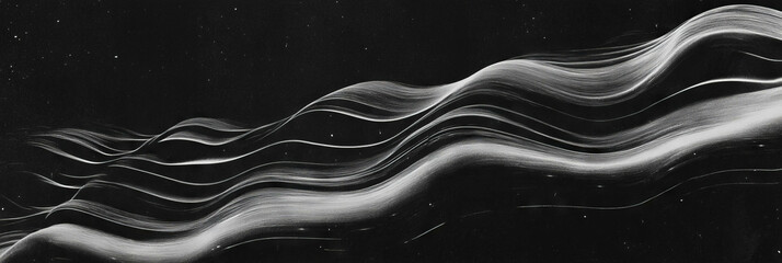 Poster - Black wall texture with subtle grunge patterns and flowing lines across the surface