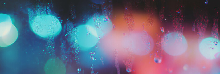 Aufkleber - Circular bokeh texture with vibrant blue hues and sparkling reflections