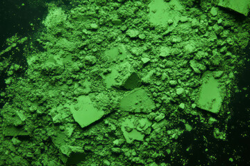Poster - Perfectly manicured bright green texture with detailed overlay on black background