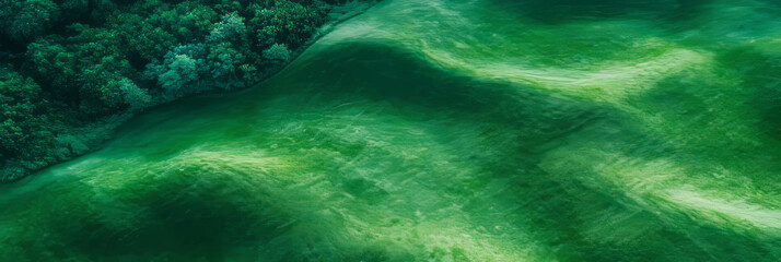 Poster - Bright green grass texture with manicured surface and vibrant color from a top view perspective