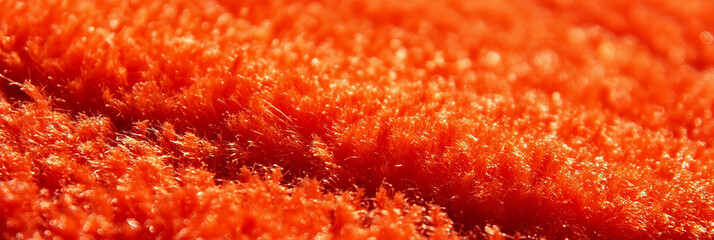Poster - Bright orange dense textured loop carpet with striking pattern and highlights
