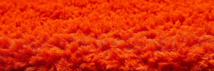 Poster - Bright orange dense loop carpet with textured detail and vivid highlights