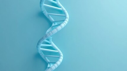 Poster - a dna double helix structure against a light blue background with ample space for adding text or bra