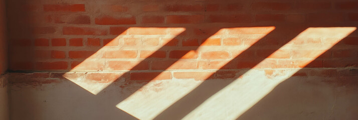 Aufkleber - Textures of burnt sienna wall highlighting stained bricks and deep shadows in natural light