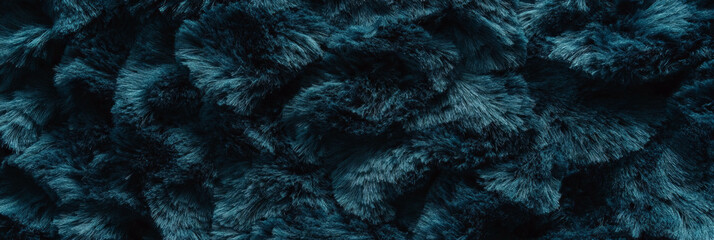 Poster - Charcoal gray dense frieze carpet texture showcasing curly pile and deep shadows