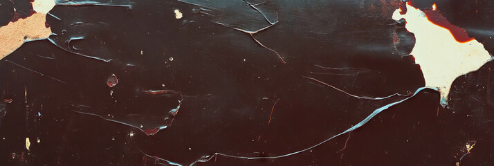 Aufkleber - Visual texture of a chocolate brown wall featuring scratches and beige markings