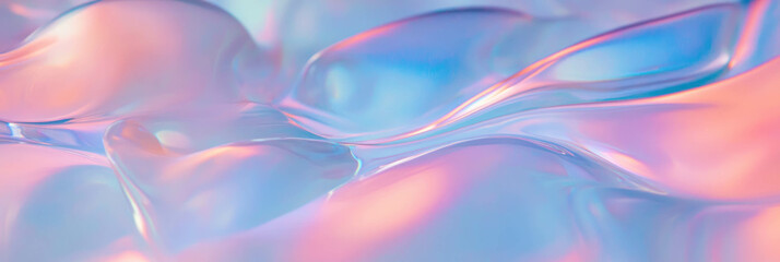 Poster - Clear gel with smooth flowing texture and elegant light reflections for a cosmetic background