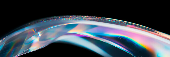 Poster - Clear gel texture with smooth surface showcasing light distortion and reflections