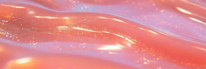 Poster - Captivating clear gel texture with tiny particles and subtle light scattering for cosmetic use