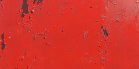 Aufkleber - Crimson red wall texture with chipped paint and grunge markings revealing historical layers