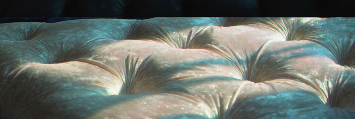 Poster - Crushed velvet fabric with iridescent highlights and deep shadows in elegant texture