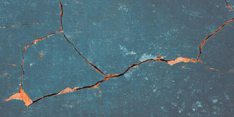 Aufkleber - Dark antique silver wall with cracked texture showcasing heavy grunge effects
