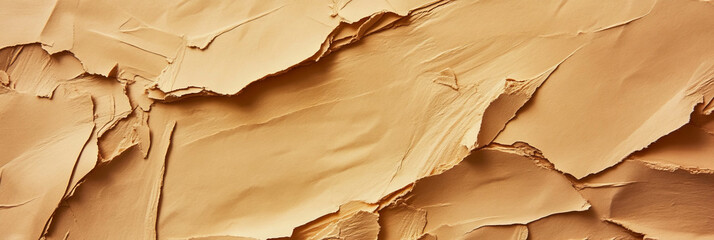 Poster - Dark beige textured paper showcasing prominent bark-like surface details for artistic use