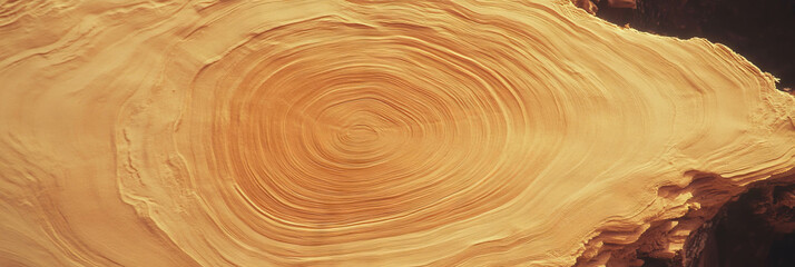 Poster - Detailed texture of dark beige paper resembling tree rings with a grainy surface