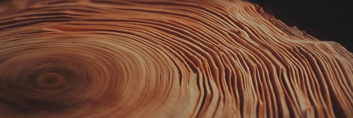 Aufkleber - Exploration of dark beige paper texture showcasing tree ring patterns and deep grain details
