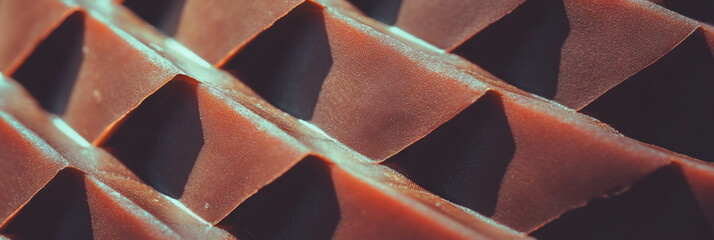 Aufkleber - Dark brown cone wafer texture with thick overlapping lines and distorted diamond grids