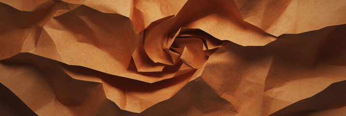 Poster - Texture of dark brown paper showcasing coarse spiral patterns and an uneven surface