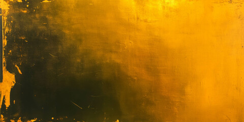 Poster - Dark deep old gold wall texture with grunge markings and intense shadows displayed prominently