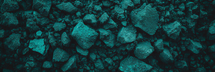 Poster - Dark green textured surface with thick grass clumps viewed from above in natural setting
