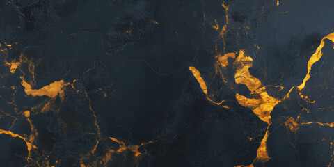 Poster - Dark metallic gold wall texture with grunge effect and grainy details
