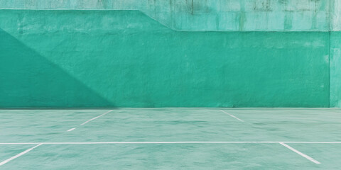 Poster - Textured concrete wall in dark pastel mint green with grunge effects in urban setting