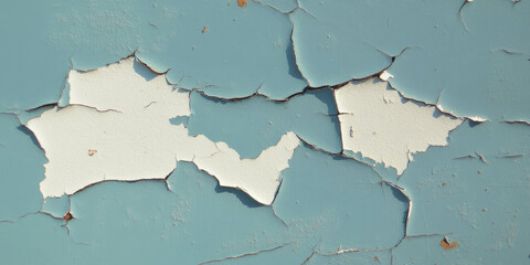 Poster - Texture of a dark silver wall with chipped paint and grunge markings