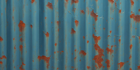 Poster - Texture of dark silver wall with chipped paint and grunge markings creates a rustic aesthetic